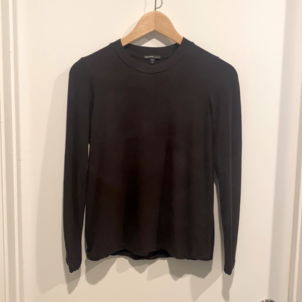 James Perse Stretch Jersey Long Sleeve Crew